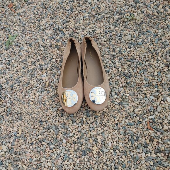 Tory Burch Claire Ballet Suede Flats, Size 8 (B) - super comfortable & soft - Picture 5 of 15
